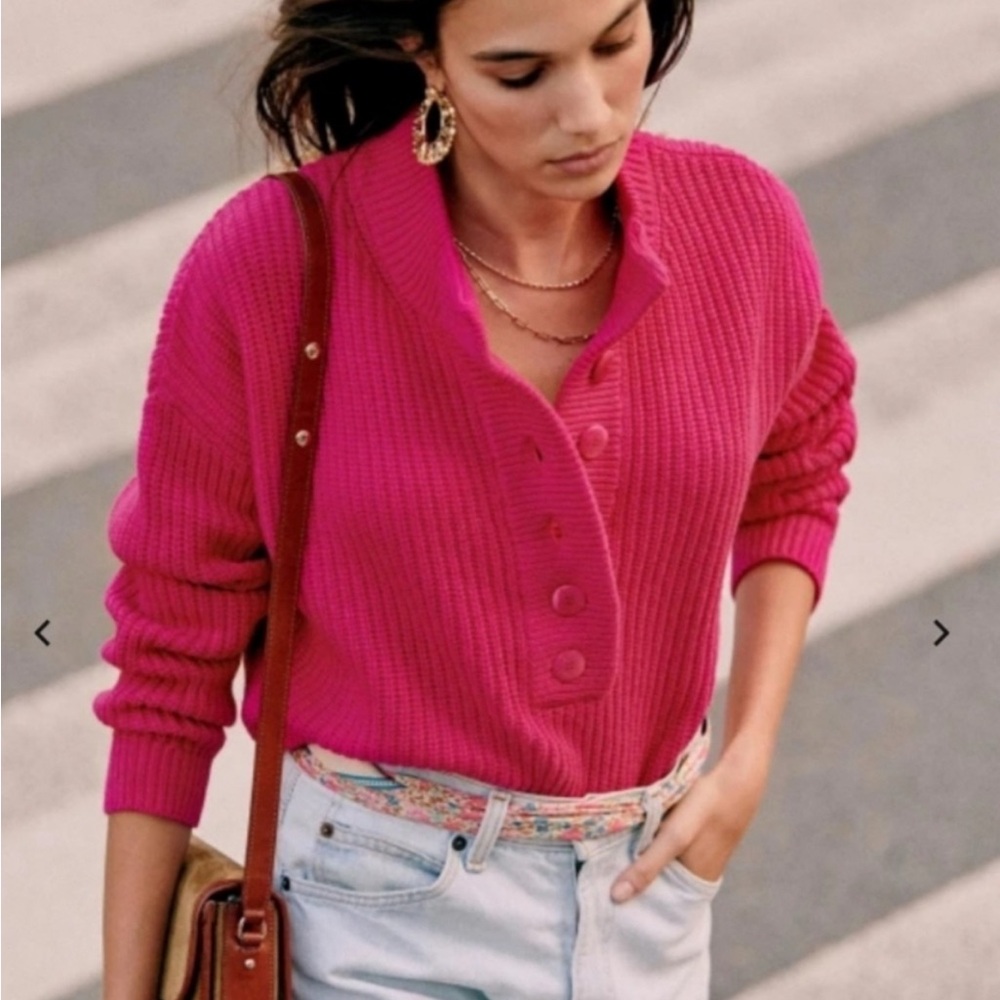 XS Sezane Lucas Jumper Fuchsia